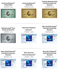 American Express cards